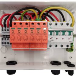 PV DC Überspannungsschutz mit Trennschalter 2-strings Solar Generator Anschlusskasten Photovoltaik Modular 500V Typ I + Typ II 