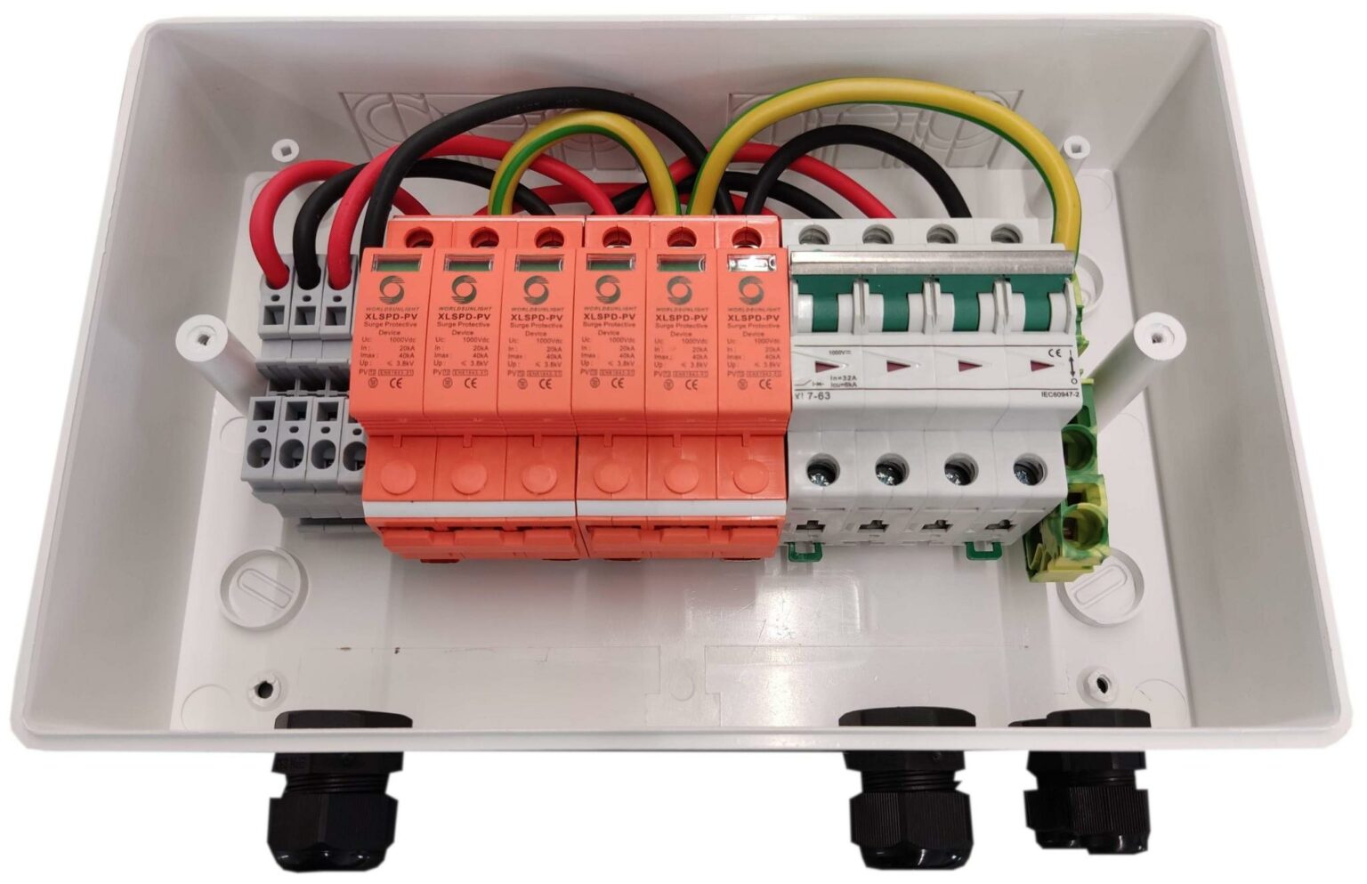 PV DC Überspannungsschutz mit Trennschalter 2-strings Solar Generator ...