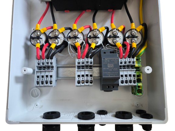 PV Feuerwehrschalter mit ein/aus Schaltautomatik und DC Überspannungsschutz 3-Strings Solar Generator Anschlusskasten 1000V Typ I + Typ II