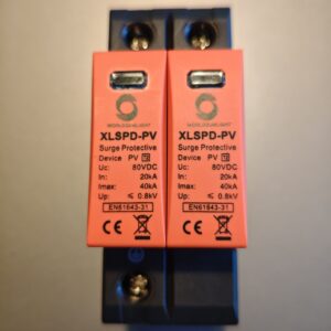 2P Überspannungsschutz 20KA 80DC Photovoltaik IP20 für Balkonkraftwerkspeicher wie Anker Solix, Marstek, oder SunEnergyXT